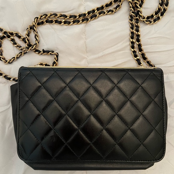 Trendy CC Wallet on Chain leather crossbody bag - Picture 3 of 10